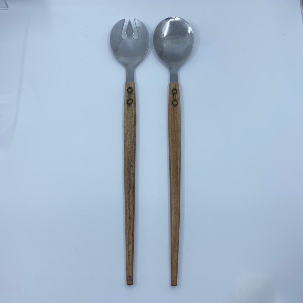 Vintage salad servers set
